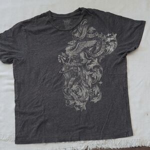 Old Navy Men's Charcoal Gray Short-Sleeve Graphic Crew Tee